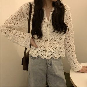 Summer ivory cardigan (Size-S)